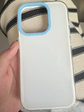 White Clear Case | Light Blue Frame
